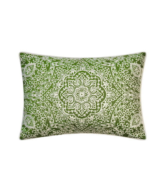 Arabasque Embroidered Pillow Leaf