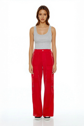 Wide-Leg Utility Cargo Pants