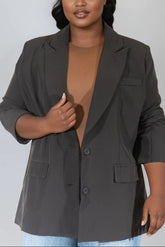Plus Size Relaxed-Fit Blazer
