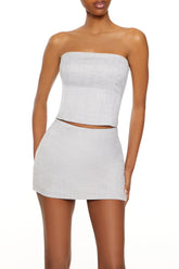 Smocked Tube Crop Top