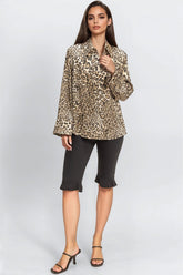 Satin Leopard Print Shirt
