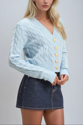 Cable Knit Cardigan Sweater
