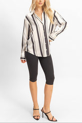 Satin Striped Shirt