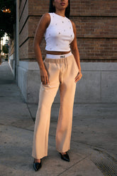 Ponte-Knit Straight-Leg Pants