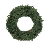 Pre-Lit Canadian Pine Commercial Size Christmas Wreath - 8' - Multicolor Lights