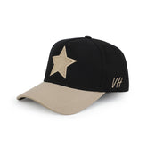 Vintage Havana Trucker Hat for Women & Men – Black & Khaki Adjustable Cap – Embroidered Star