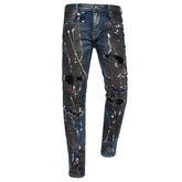 STREET EDGE Denim Pants DENIM/RED