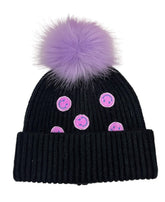 Smiley Knit Pom Beanie