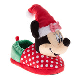 Disney Mickey Mouse Christmas Boys Slippers Cozy Plush Santa House Shoes Size Toddler