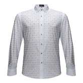 Sharp Armor Button-Up Shirt WHITE/SILVER