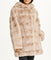 Long Faux Fur With Hood Hazelnut
