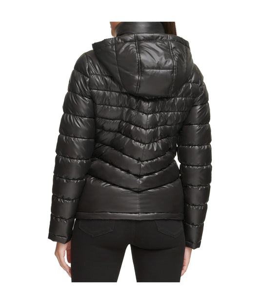 Hooded Packable Jacket W Contrast Lining