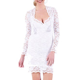 InstantFigure Two-Piece Short Lace Dress Matching Lace Jacket 157693