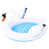 Inflatable Swan Kiddie Pool - 42.5" - White and Blue