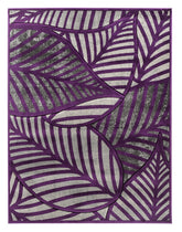 Purple Leaf Hand-Carved Soft Living Room Area Rug by Homemartgoods
