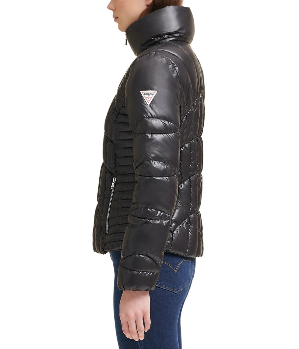 Quilted Puffer Jacket Black