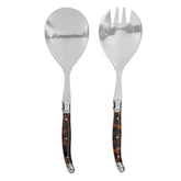 French Home 2-Piece Set of Laguiole Connoisseur Tortoise Shell Salad Servers