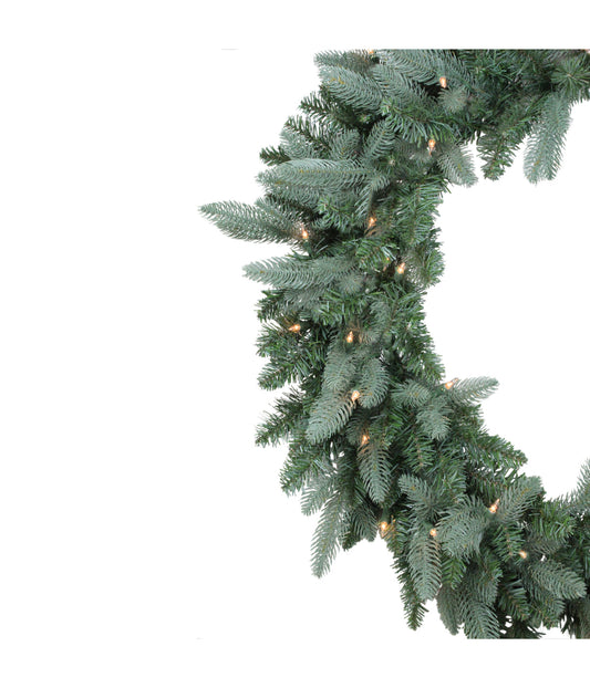 Washington Frasier Fir Artificial Christmas Wreath with Pre-Lit Clear Lights, 48"