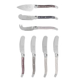 French Home 7-Piece Laguiole Cheese Knives and Spreaders - Warm Spice