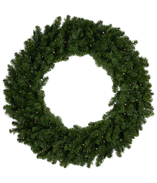 Canadian Pine Artificial Christmas Double Wreath with Clear LED Lights, 36"