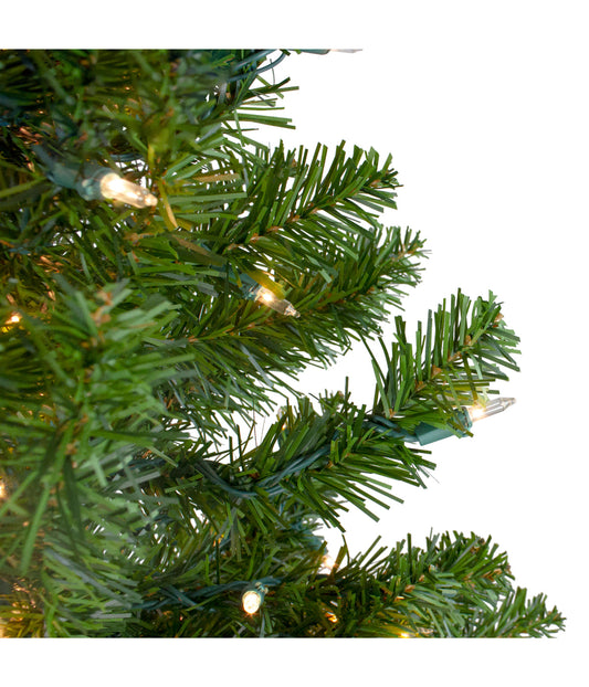 Canadian Pine Artificial Christmas Tree with Pre-Lit Clear Lights, 5'