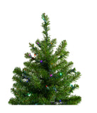 Canadian Pine Artificial Christmas Tree with Pre-Lit LED Multicolored Lights, 5'