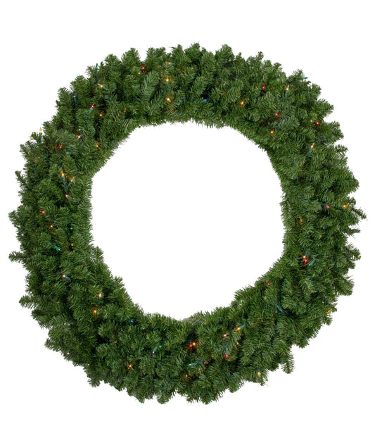 Canadian Pine Artificial Christmas Wreath with Pre-Lit Clear Lights, 48"