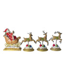 Santa & Reindeer Christmas Stocking Holders Set of 4