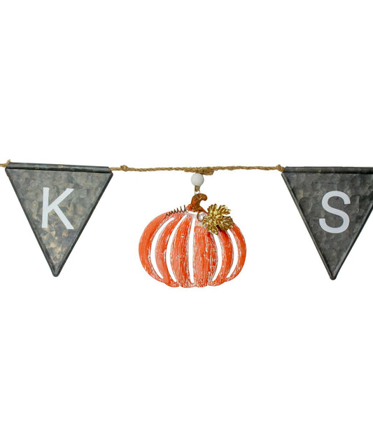 Thanksgiving "THANKS" Decorative Banner Gray