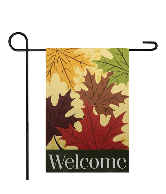 Welcome Autumn Harvest Outdoor Garden Flag Beige