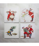 Classic Norman Rockwell Christmas Canvas Prints Set of 4