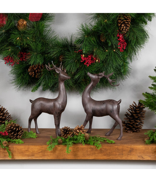 Set of 2 Deer Decorations, 14"