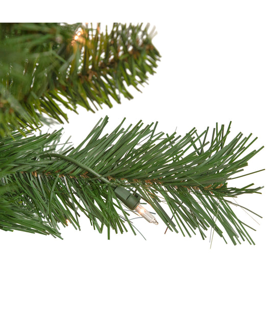 Chatham Pine Artificial Christmas Tree with Pre-Lit Clear Lights, 6.5'