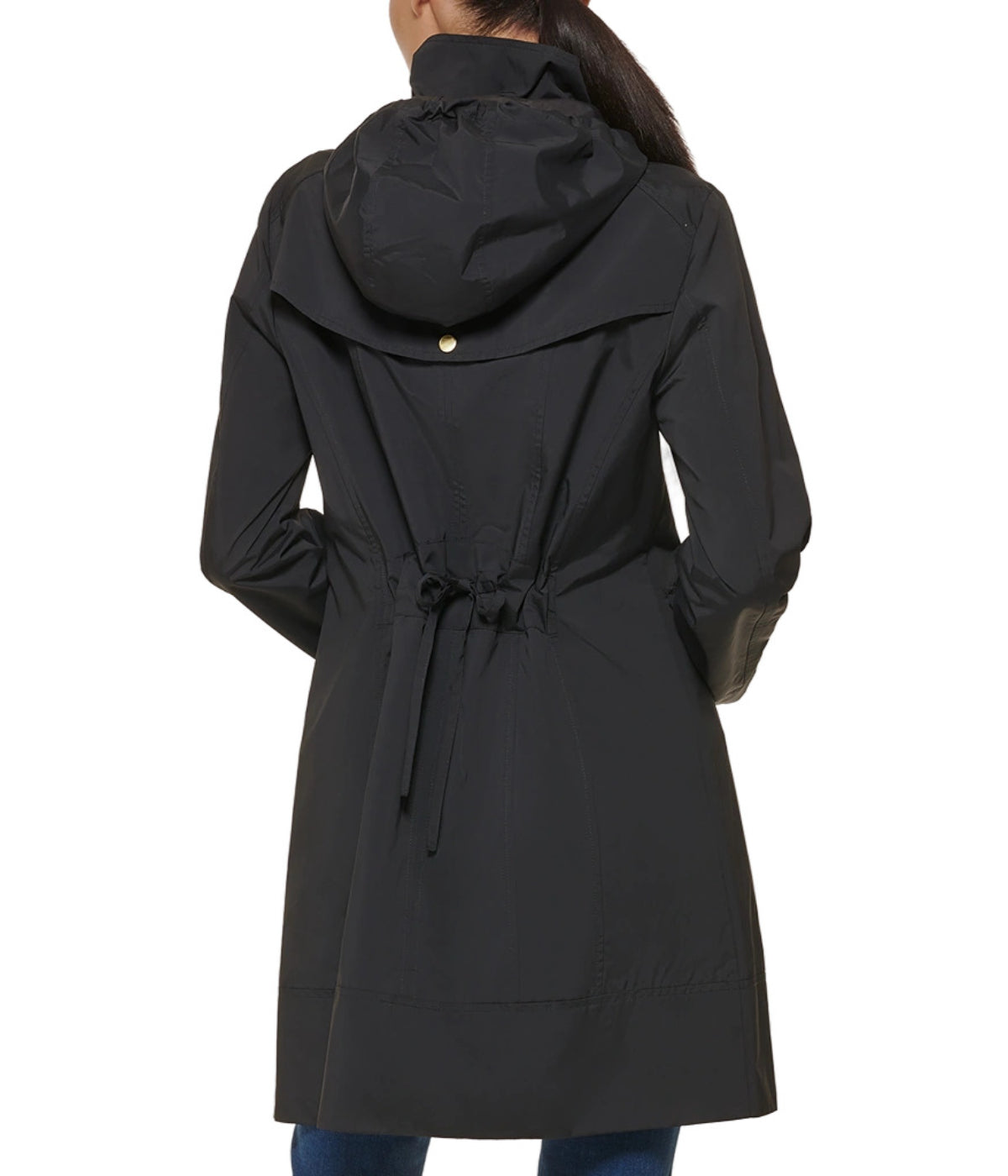 Packable Hooded Anorak Raincoat Black
