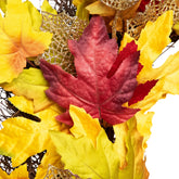 Maple Leaf Artificial Fall Harvest Wreath  22-Inch
