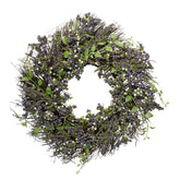 Purple Mini Berry Artificial Thanksgiving Wreath  22-Inch Unlit