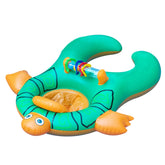 Turtle Baby and Mom Inflatable Swimming Pool Seat - 40" - Green