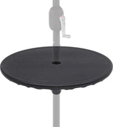 19.75" Black Outdoor Umbrella Table Tray