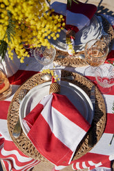 St. Tropez Red Stripe Napkins, Set of 6