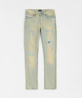 Skinny Rip and Repair Denim Pants - Light Blue