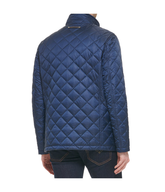 Mens Quilted Barn Coat Navy