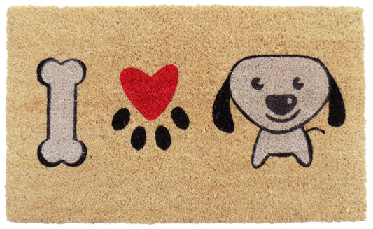 I Love Puppy Doormat