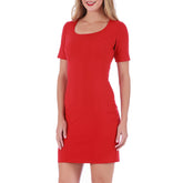 InstantFigure Short Dress With Square Neck and Short Sleeves 168027