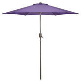 7.5ft Outdoor Patio Market Umbrella With Hand Crank  Purple