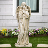 Standing Praying Angel Outdoor Garden Statue - 46"