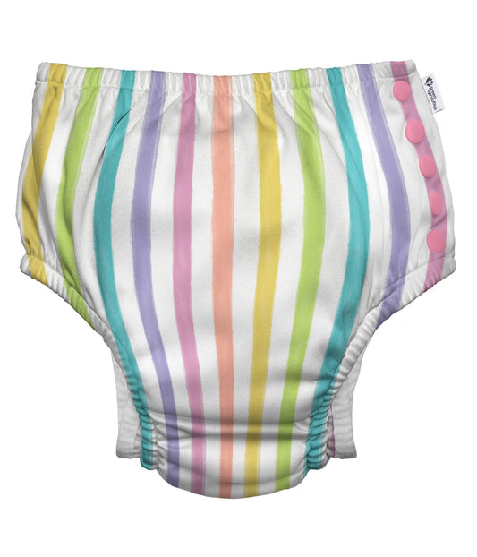 Eco Snap Swim DiaperStripes Rainbow Stripe