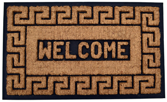 Welcome Greek Key Doormat