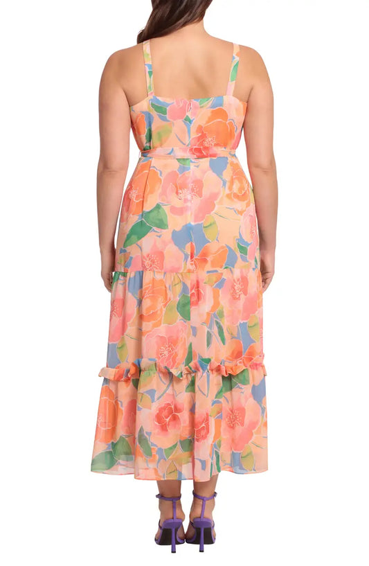 Floral Apron Maxi Dress
