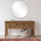 Round Metal Frame Mirror