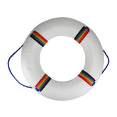 21" White and Blue Swimming Pool Safety Ring Buoy
